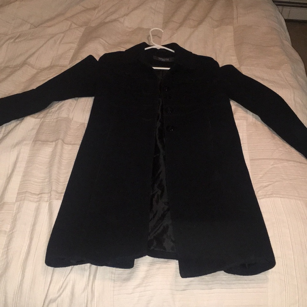 Pea coat- right below the knee